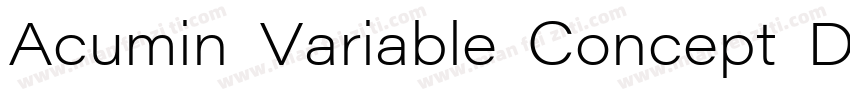 Acumin Variable Concept Default字体转换